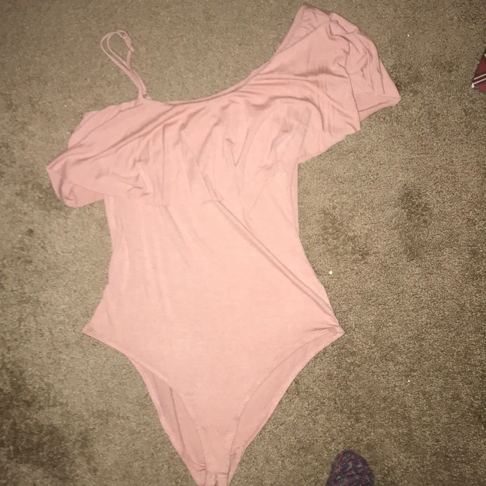 Off the Shoulder Pink Bodysuit